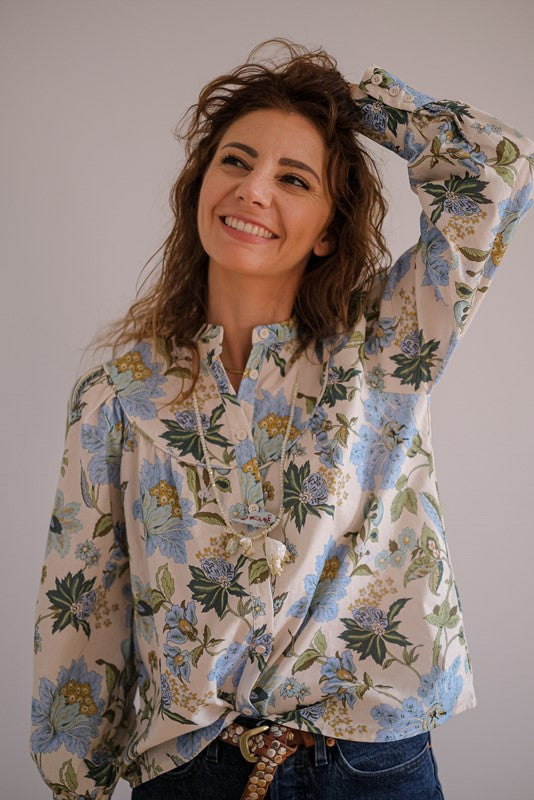 CAMICIA IRIS AZZURRA