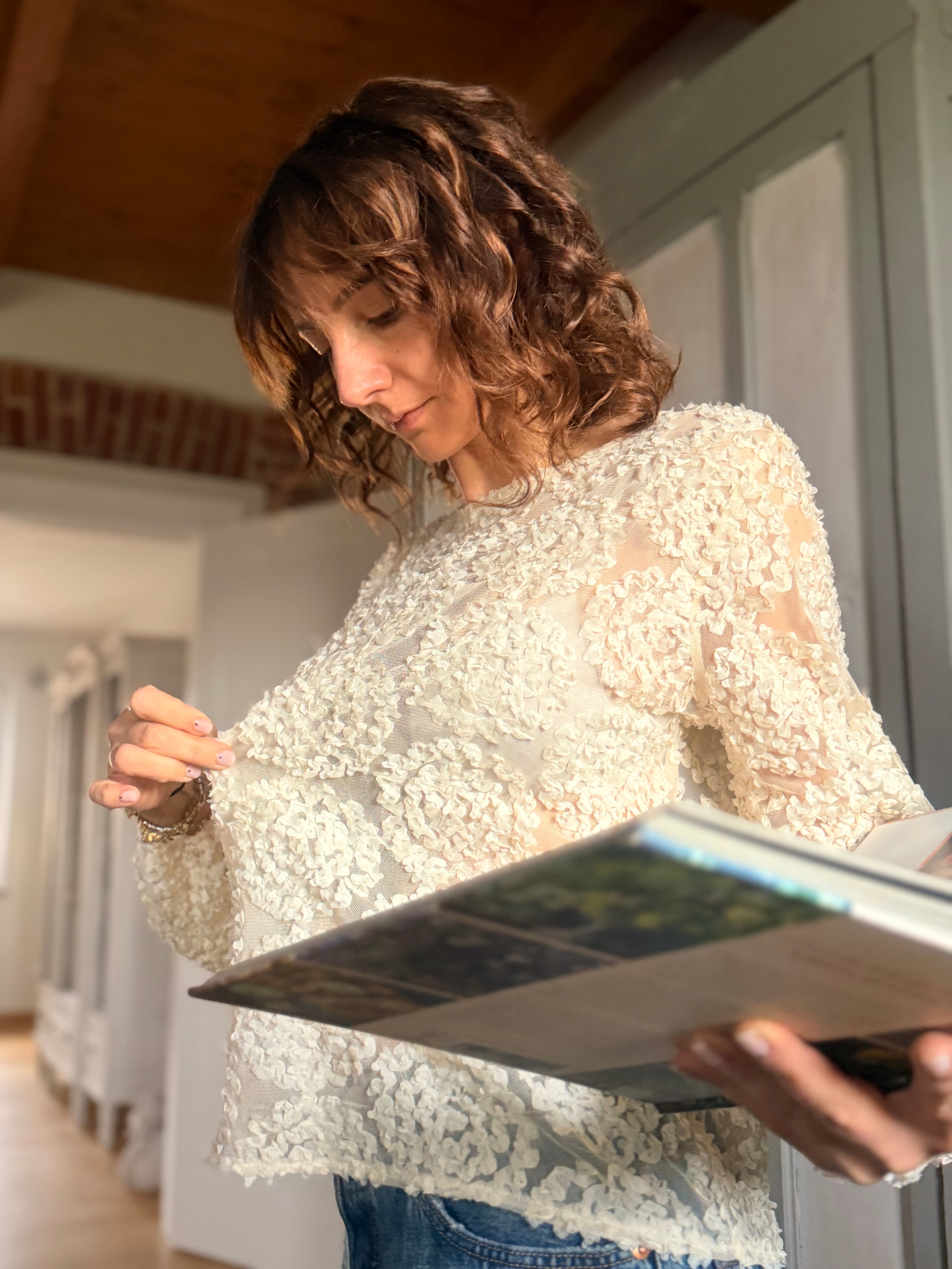 BLUSA SOFFIONI LATTE