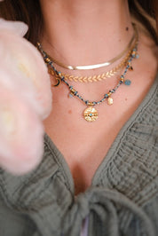 COLLANA CORDA AZZURRO