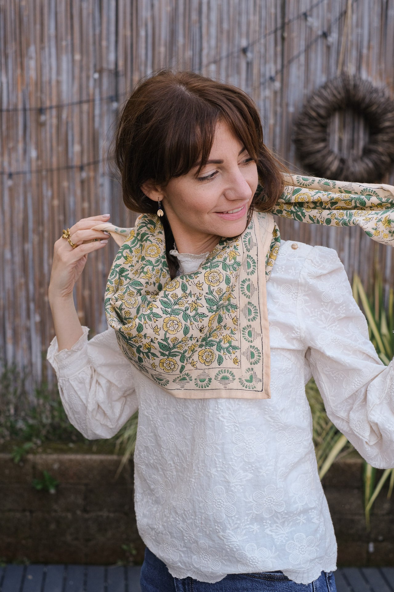 BIG FOULARD LATIKA SOLEIL CITRON