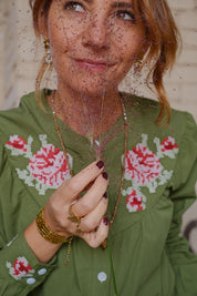 CAMICIA RICAMATA VERDE