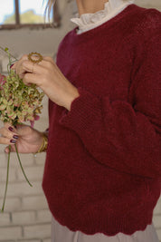 MAGLIA BABY ALPACA BORGOGNA