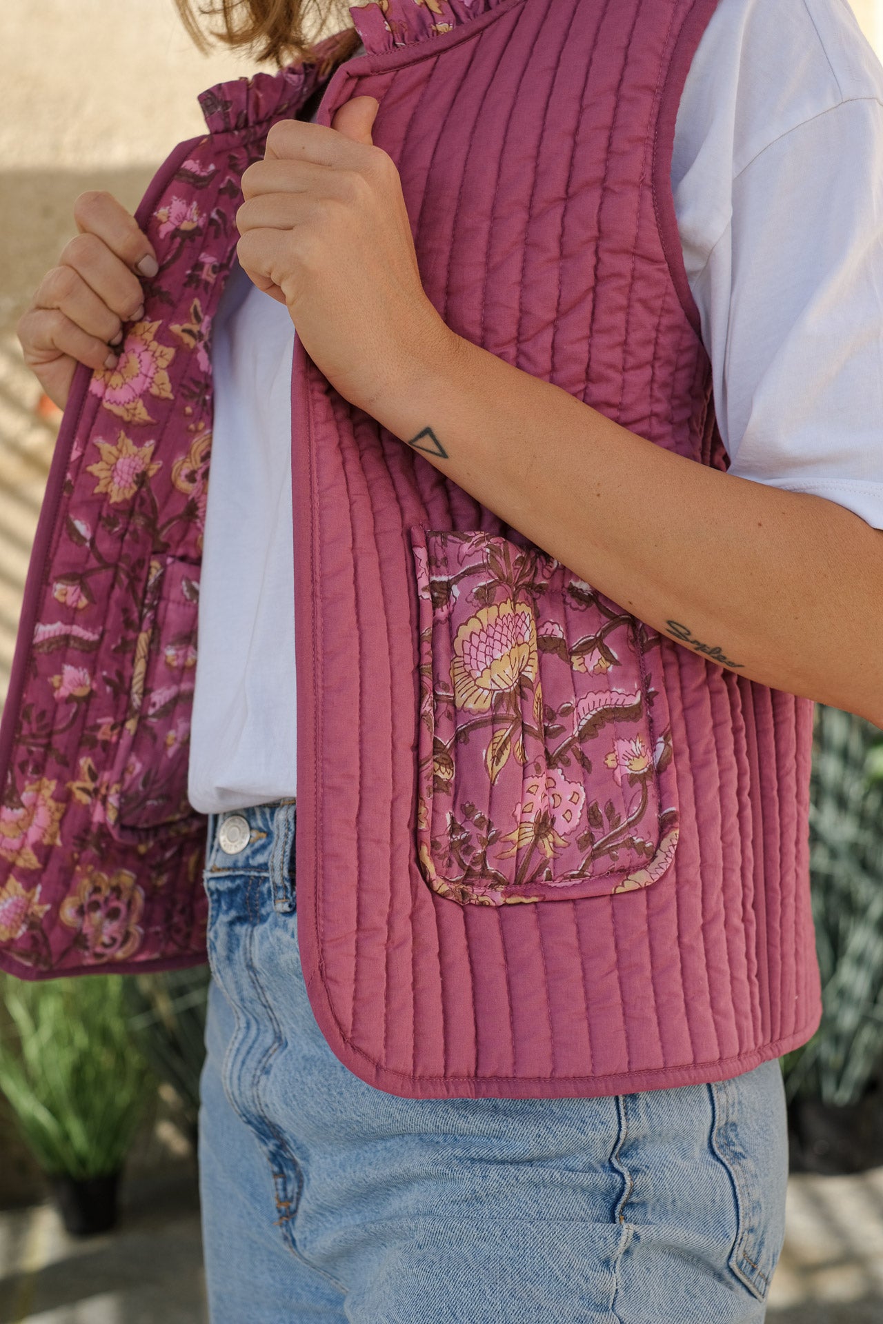 GILET MATELASSÉE  CASSIS