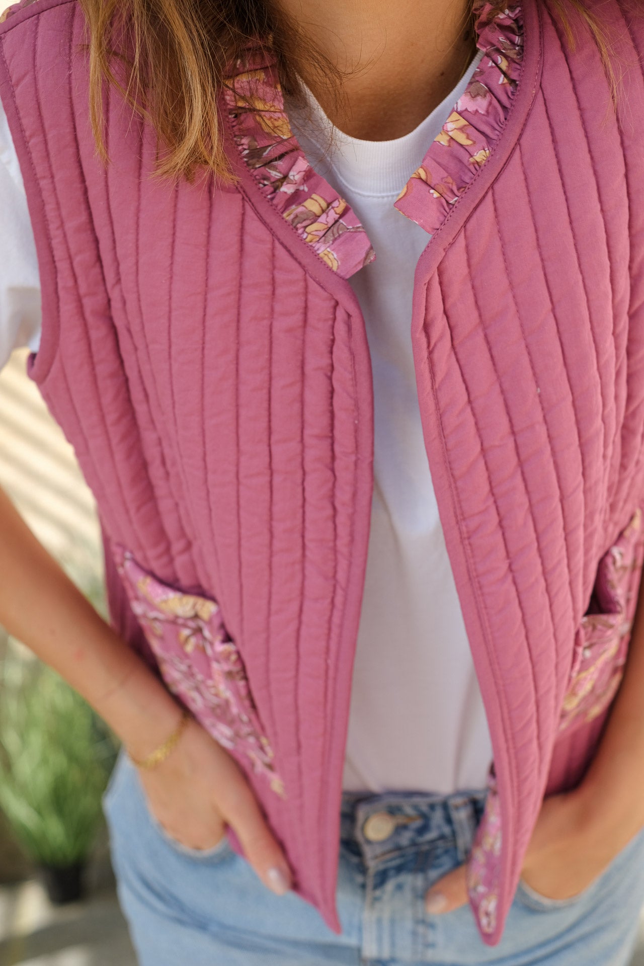 GILET MATELASSÉE  CASSIS