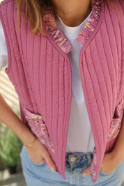 GILET MATELASSÉE  CASSIS
