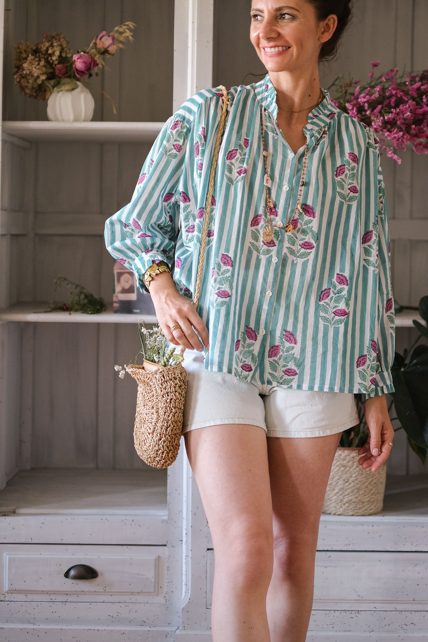 CAMICIA JUNE VERDE ACQUA BEAULIEU