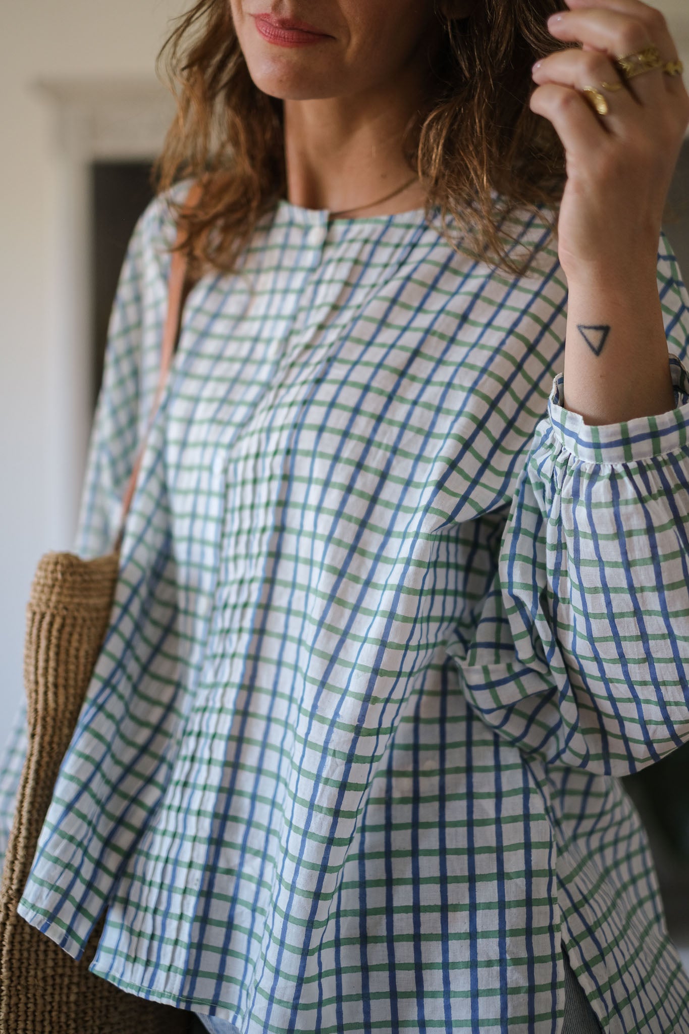 CAMICIA JULIET BLU VERDE CROISETTE