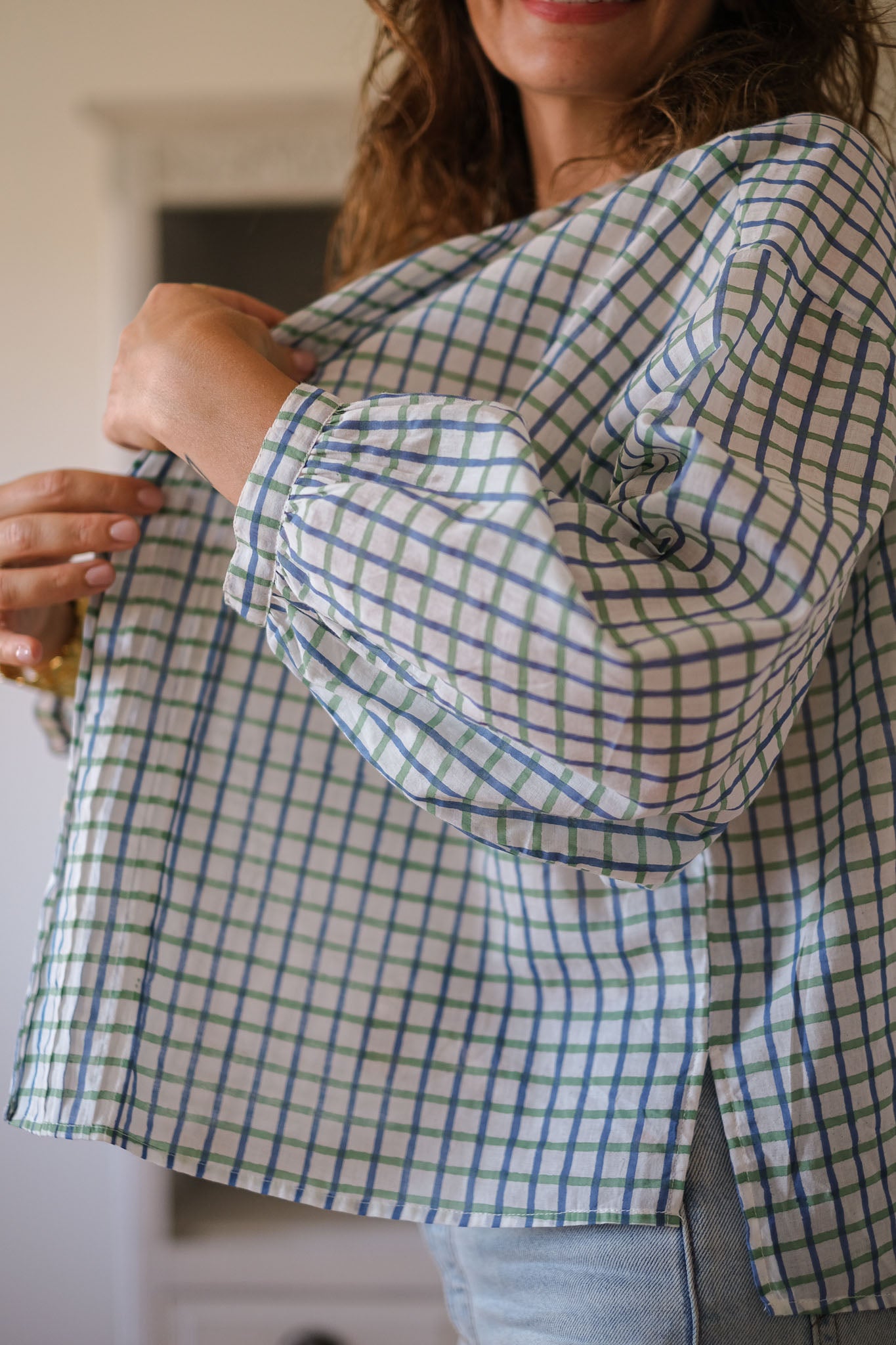 CAMICIA JULIET BLU VERDE CROISETTE