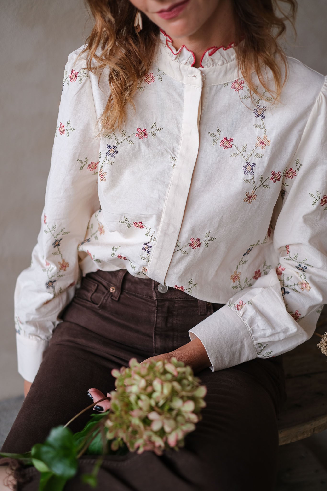 CAMICIA RICAMI ELSA