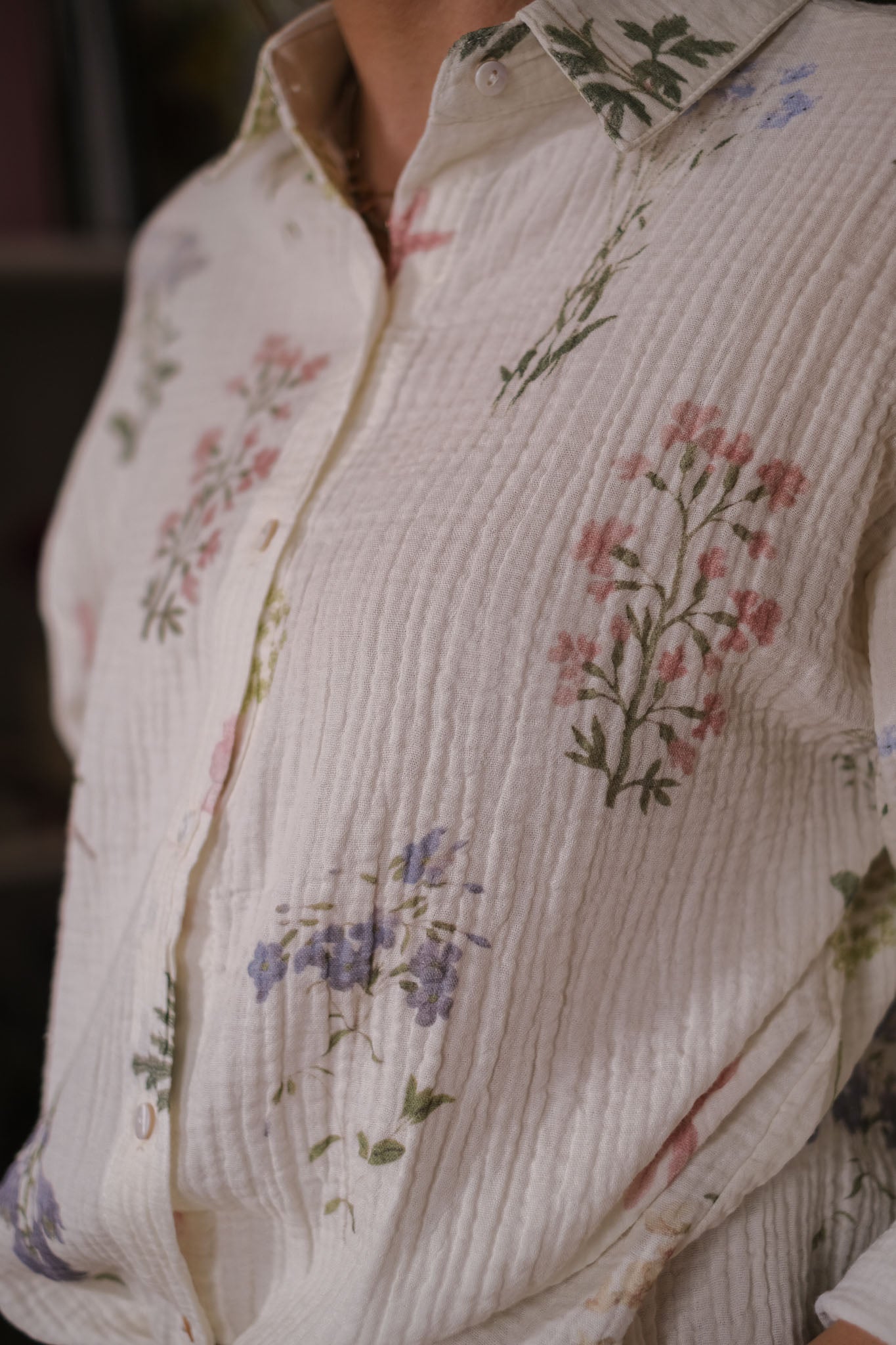CAMICIA MUSSOLA BOTANICA