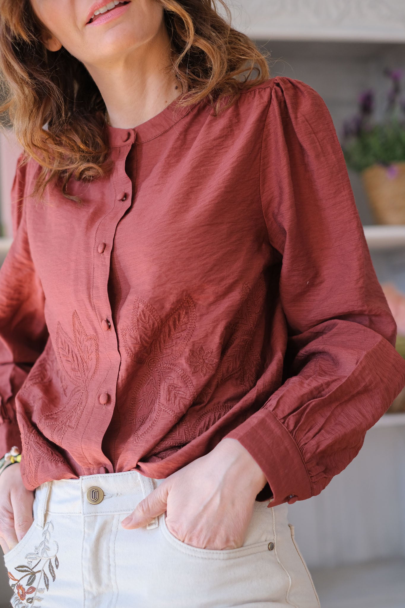 CAMICIA TERRA IN FIORE