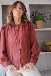 CAMICIA TERRA IN FIORE
