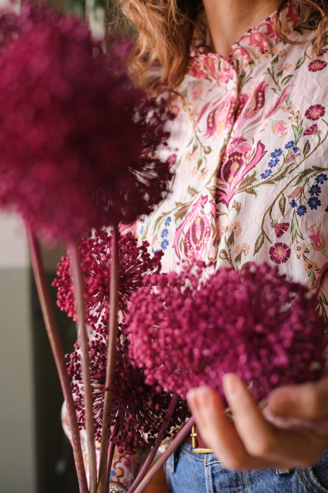 FIORI DI ALLIUM ESSICCATI FUCSIA