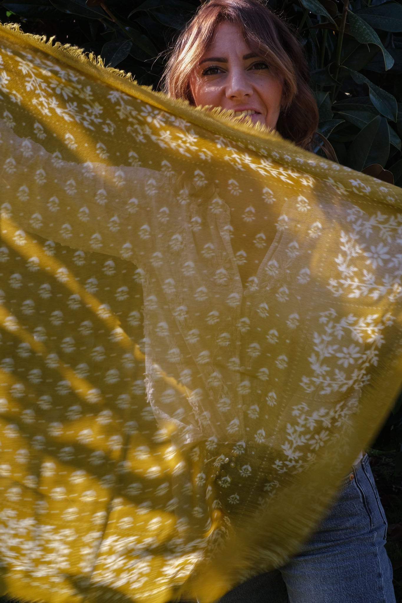 FOULARD IN LANA KARMA CAMEL