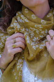 FOULARD IN LANA KARMA CAMEL