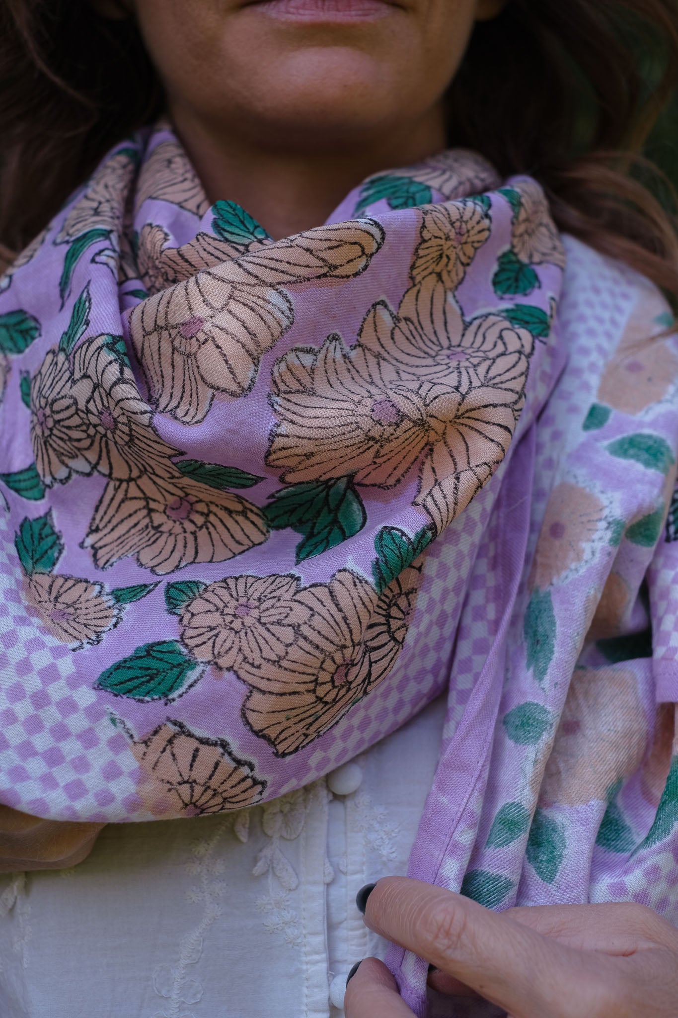 BIG FOULARD LATIKA BLOOM LAVANDE