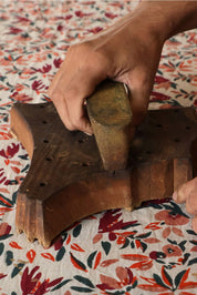 GRAND FOULARD INDIEN  AARTI AZUL