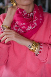 FOULARD IN LANA KARMA PINK