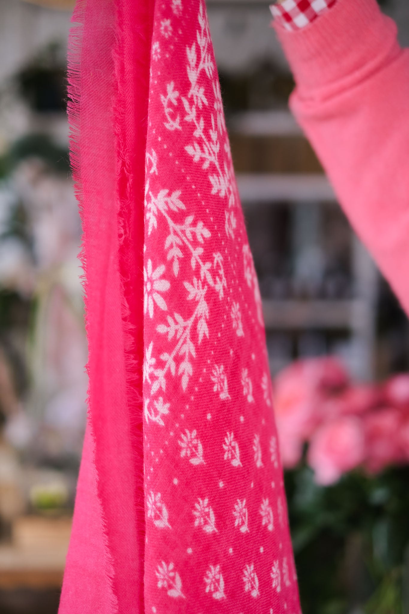 FOULARD IN LANA KARMA PINK