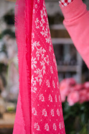FOULARD IN LANA KARMA PINK