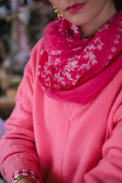 FOULARD IN LANA KARMA PINK