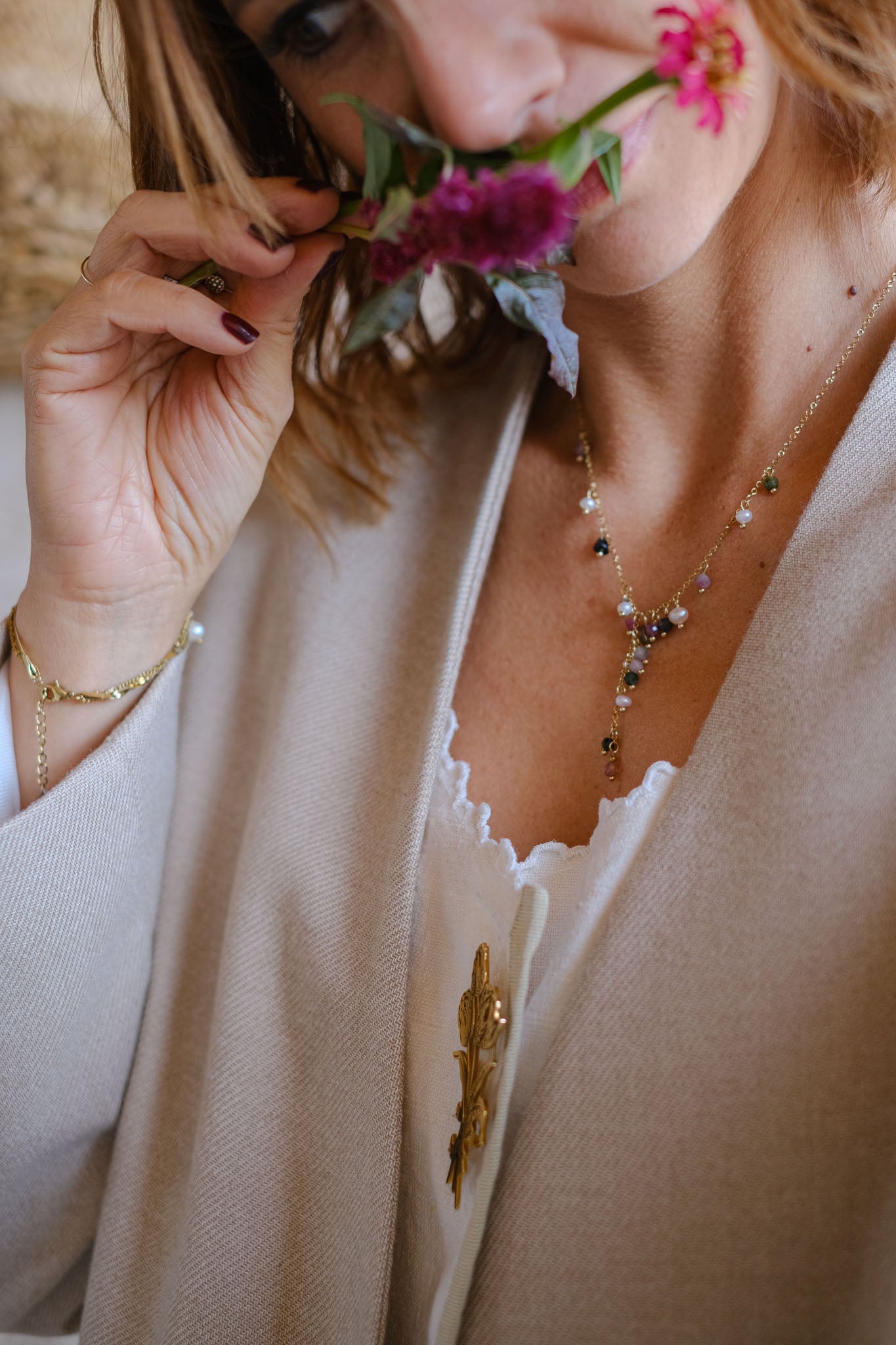 COLLANA Y PETRA TOURMALINE