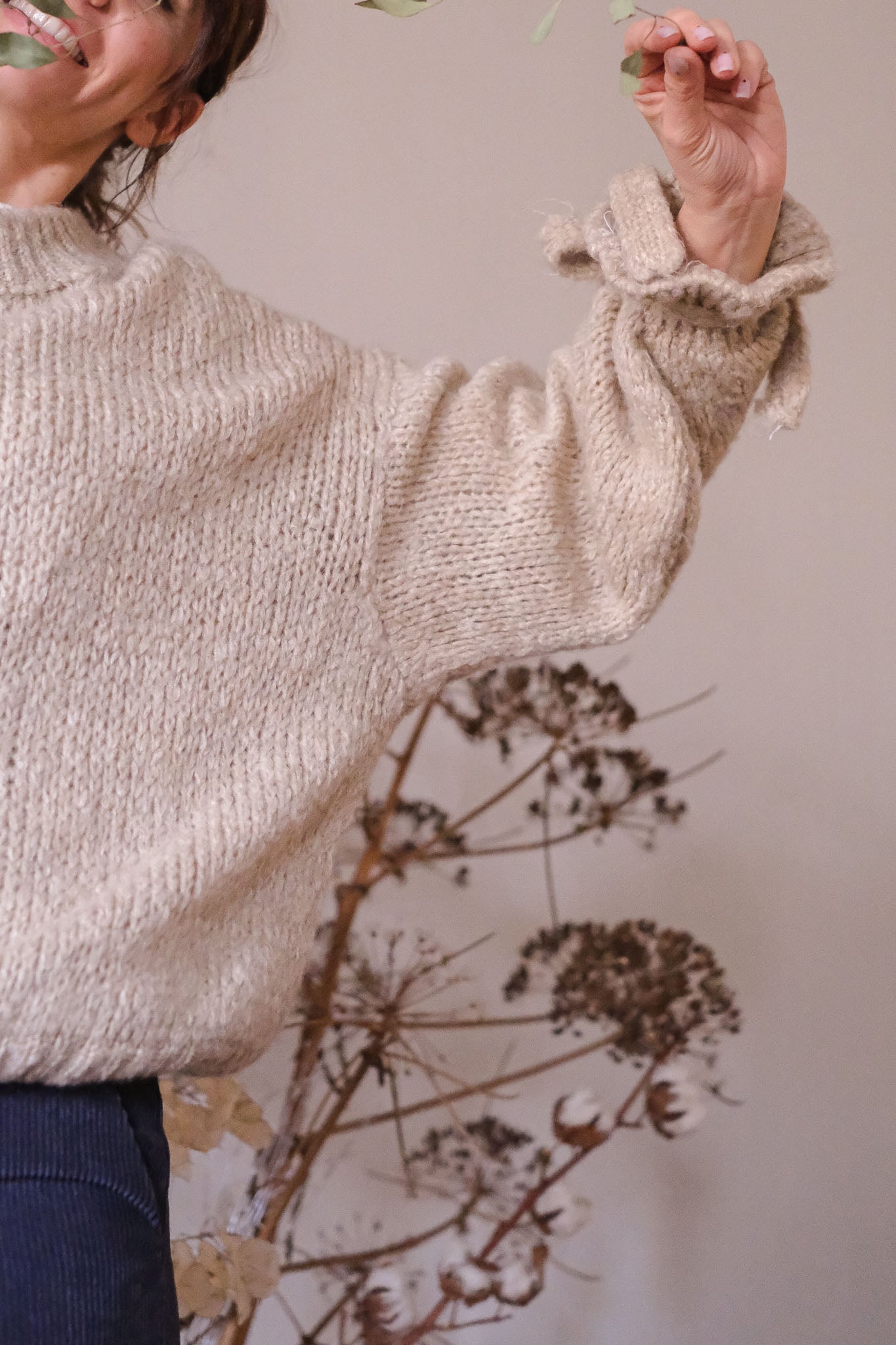MAGLIA OVERSIZE TULIP SABBIA