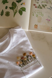 T-SHIRT RICAMI TASCHINO SALVIA