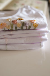 T-SHIRT RICAMI TASCHINO ROSA
